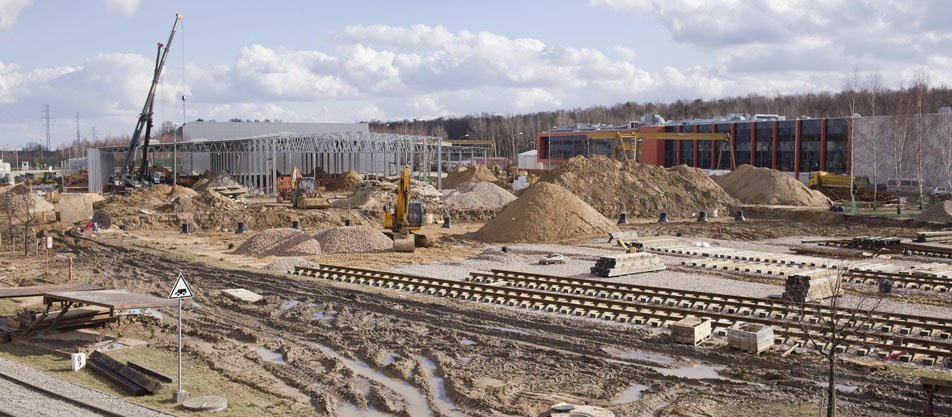 Construction of a station in the Warsaw Metro